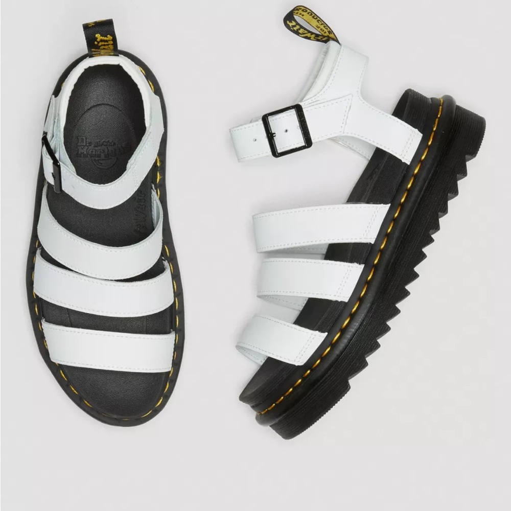 DR MARTINS BLAIRE HYDRO LEATHER STRAP SANDALS
